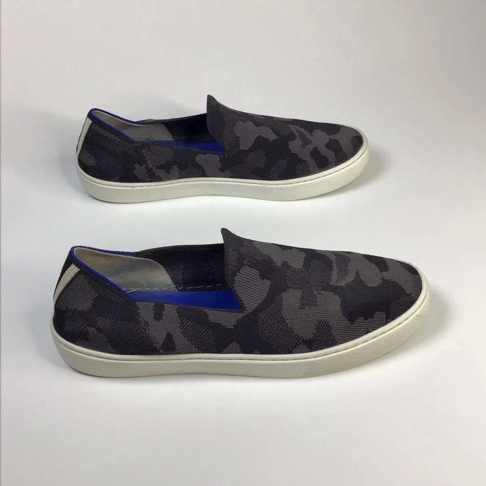 Rothy’s The Original Slip on Sneaker in Grey Camo Size 10.